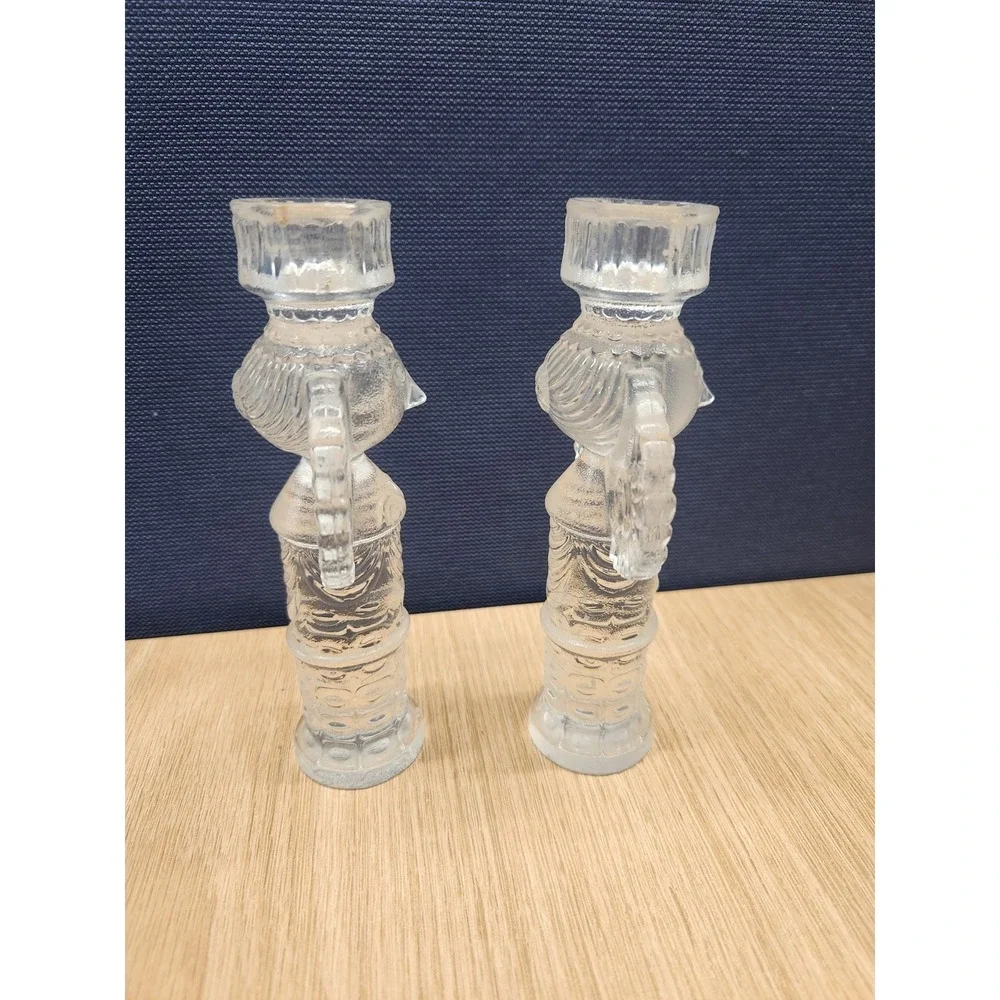 Pair of Bjorn Wiinblad‎ Glass Angel Candle Holders Rosenthal Studio Line Germany